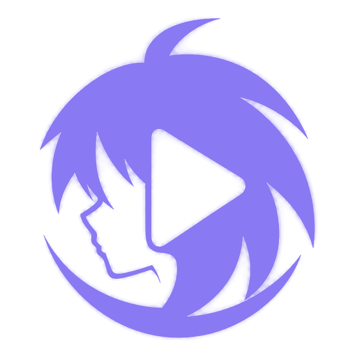 Anilili logo: a circular anime silhouette with a play button cut out of it